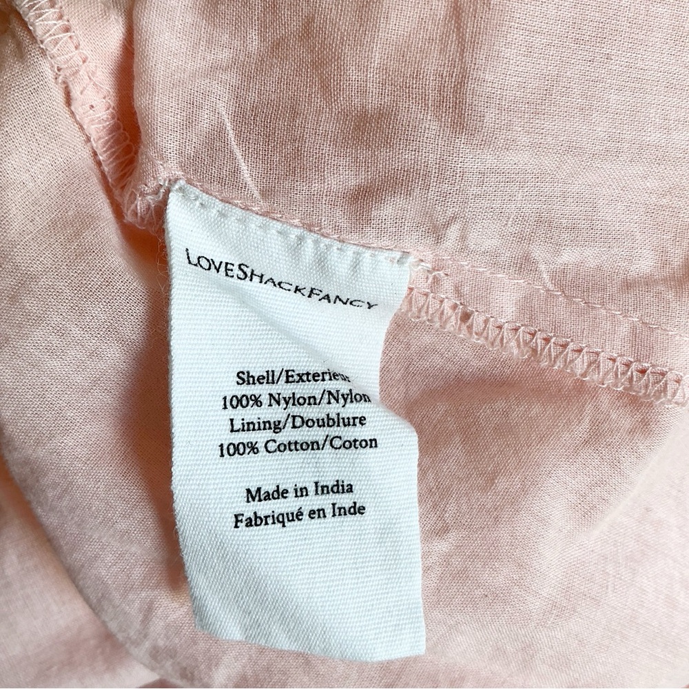 LoveShackFancy Harriet Maxi Skirt Pink Rosewater Tiered Lace Size 2 - Picture 8 of 8